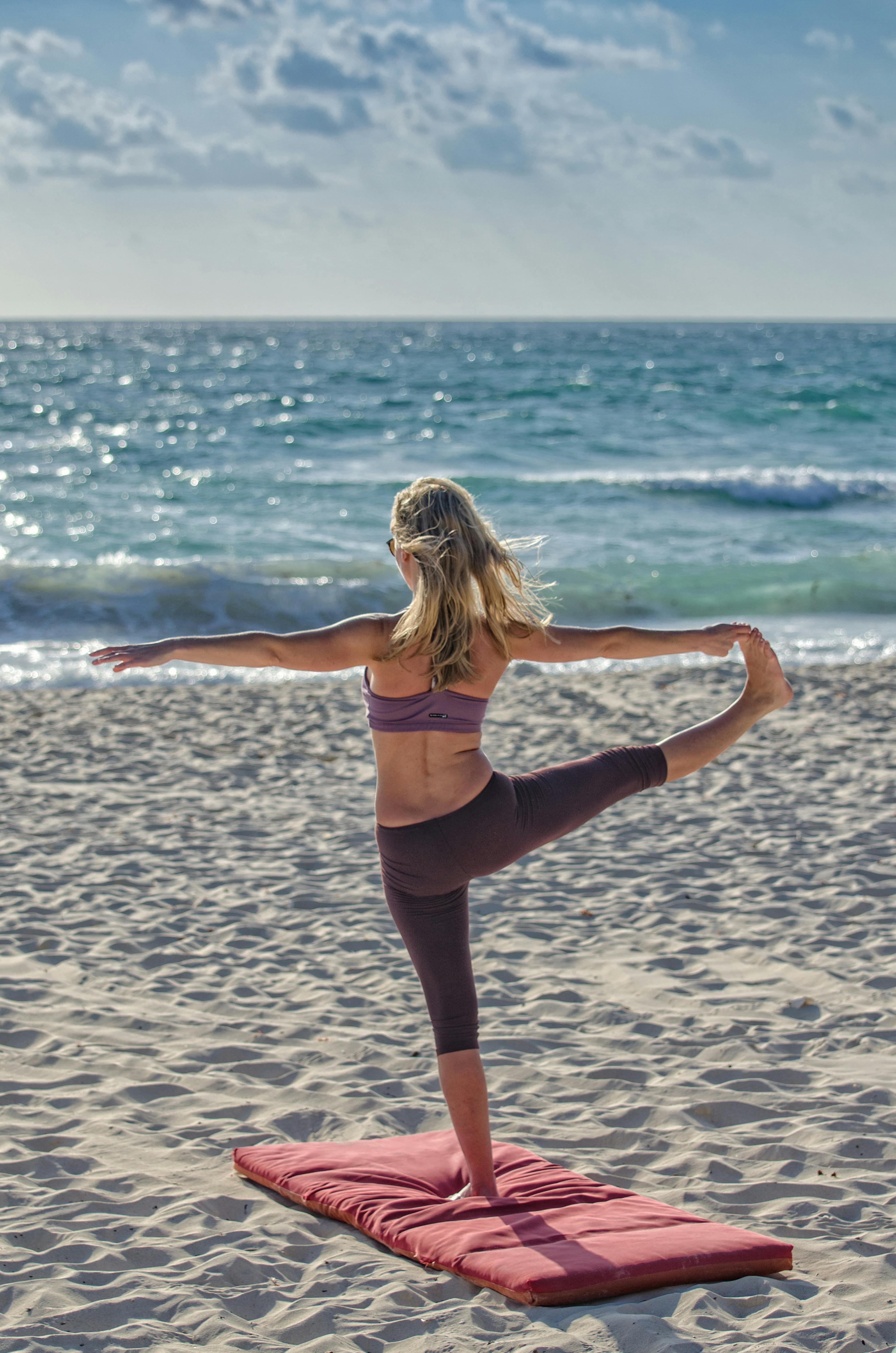Morning yoga routine indicating stress reset practice